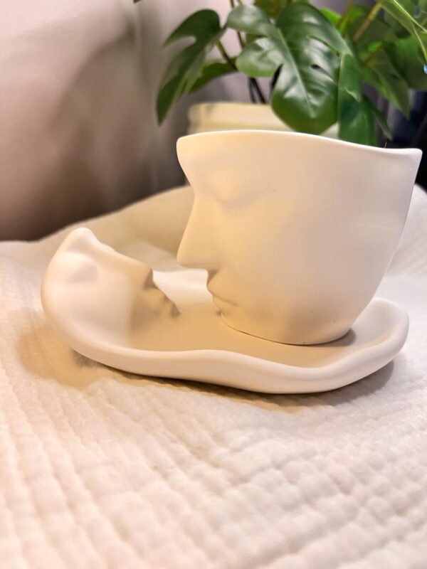 tasse et assiette decorative - les amoureux